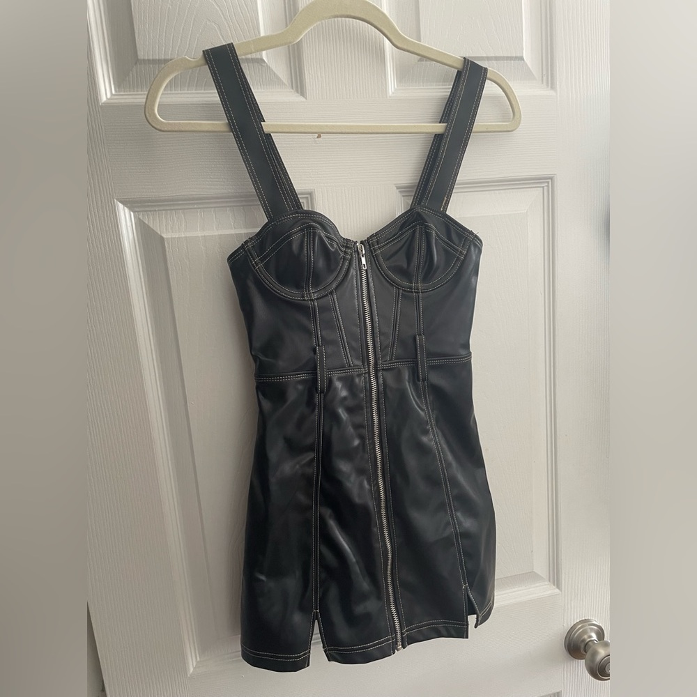NWT Urban Outfitters faux leather mini dress (size XS)